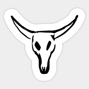 Bison Skull (black) Sticker